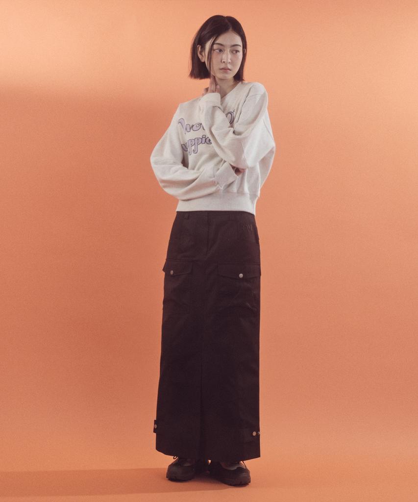 Mayol Utility Out-Pocket Long Skirt_Black