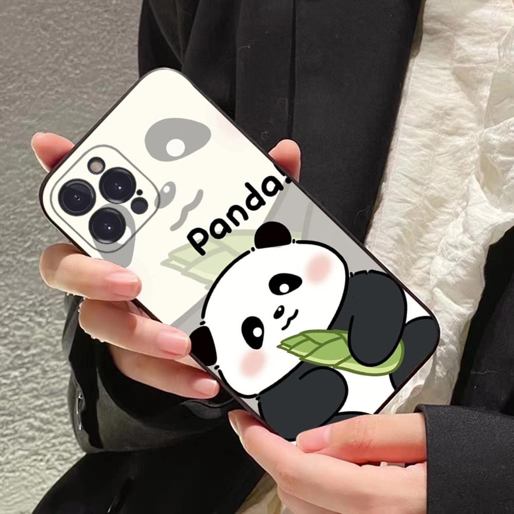 Panda Cute Phone Case For IPhone 16 15 14 11 12 13 Mini Pro XS Max Cover 6 7 8 Plus X Funda Shell