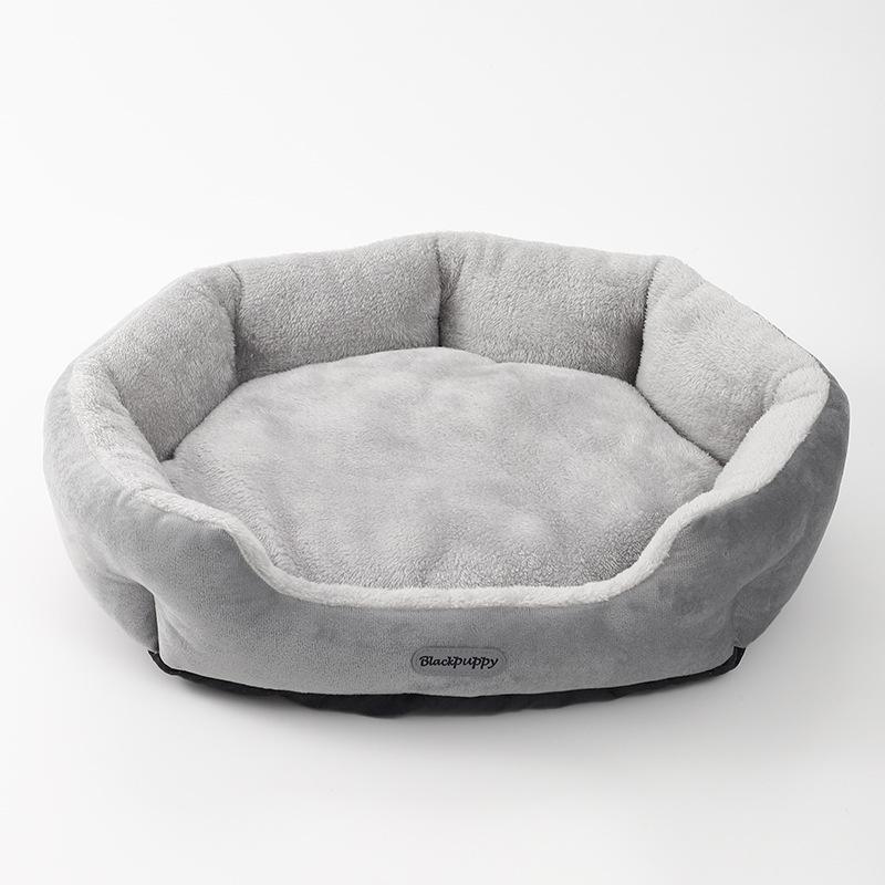 Durable Breathable Dog Bed Wear Resistant Anti-bite Tear Proof Pet Nest All Seasons Dog Kennel S 37 33 13cm серый