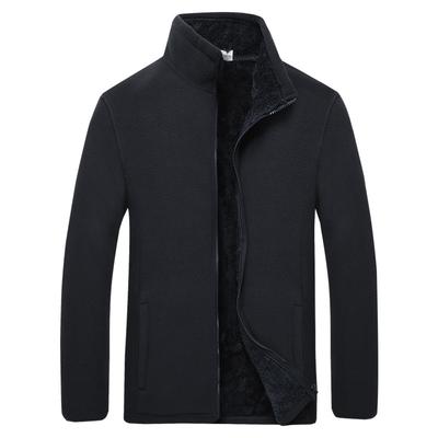 2024 Men Thick Polar Fleece Jacket Autumn Winter Jackets Coat Men Fleece Outerwear Zipper Fleece Stand Collar Thick Jacket Windproof Polar Jackets