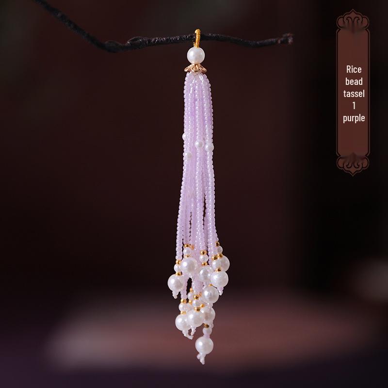 

Handwoven Pearl and Crystal Tassel Bead Fringe DIY Ancient Style Bracelet Accessories