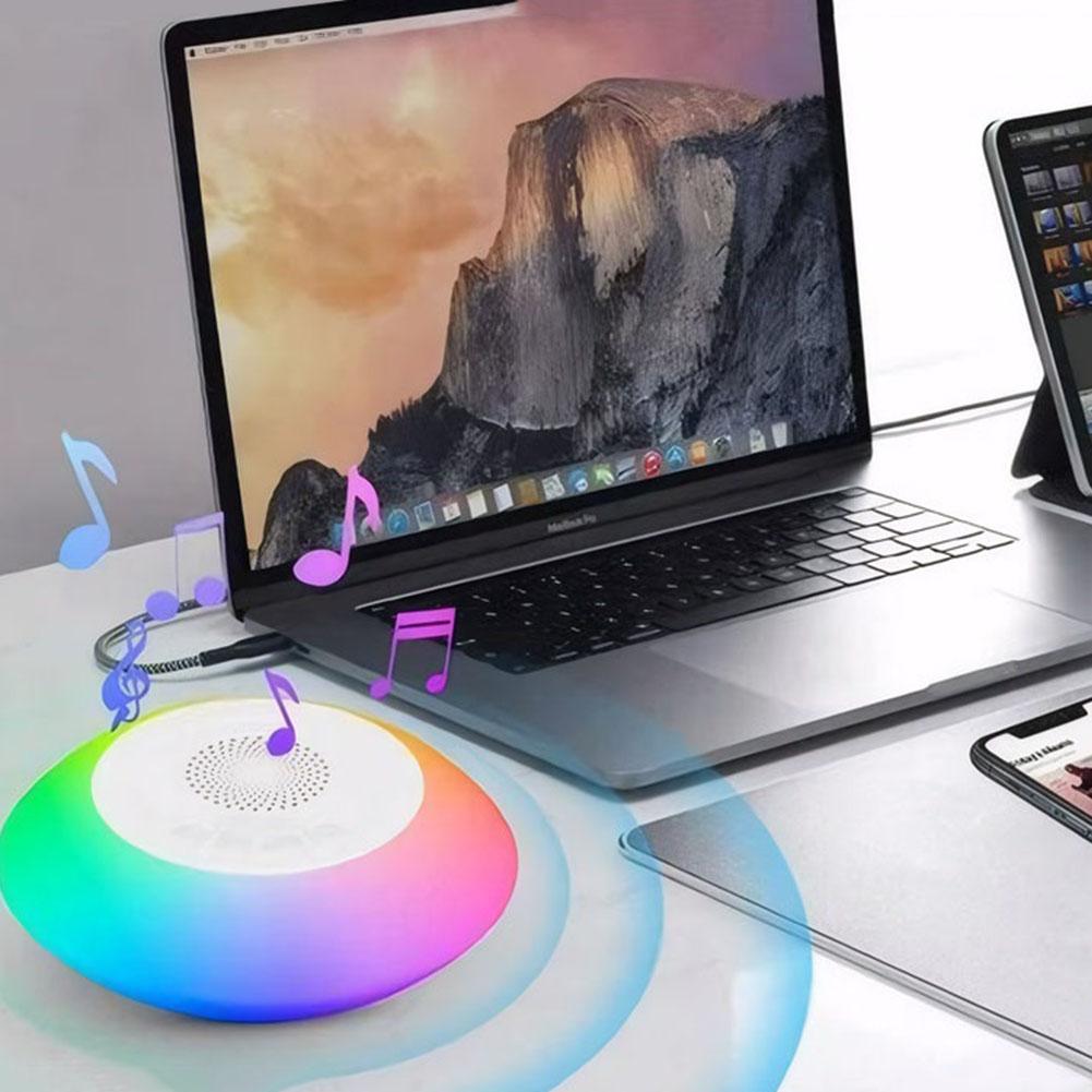 Mini Bluetooth Speaker Shower Subwoofer Waterproof Handsfree Loudspeaker RGB Light Floating Pool Speaker for Bathroom Pool Beach