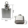 1 Oz Whiskey Wine Bottle Mini Pocket Key Chain Stainless Steel Liquor Hip Flask Screw Cap Flagon
