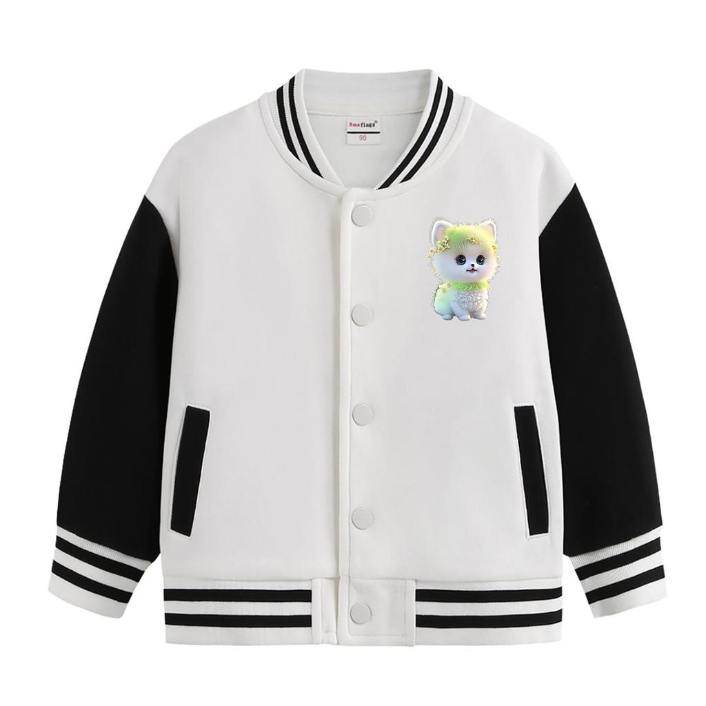 Girls’ Fashionable Baseball Jacket – Spring/Autumn Style