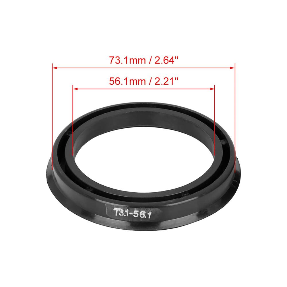 4pcs Plastic 73.1mm To 56.1mm Car Hub Centric Rings Wheel Bore Center Spacer