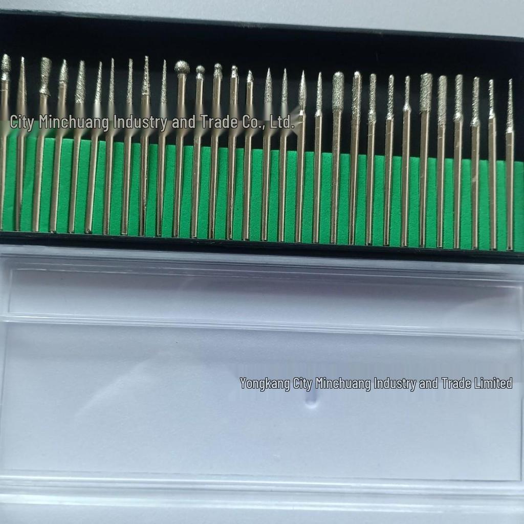 30PC Diamond Grinding Head Set - 2.35/3mm Shank for Nail Art Electric Grinders