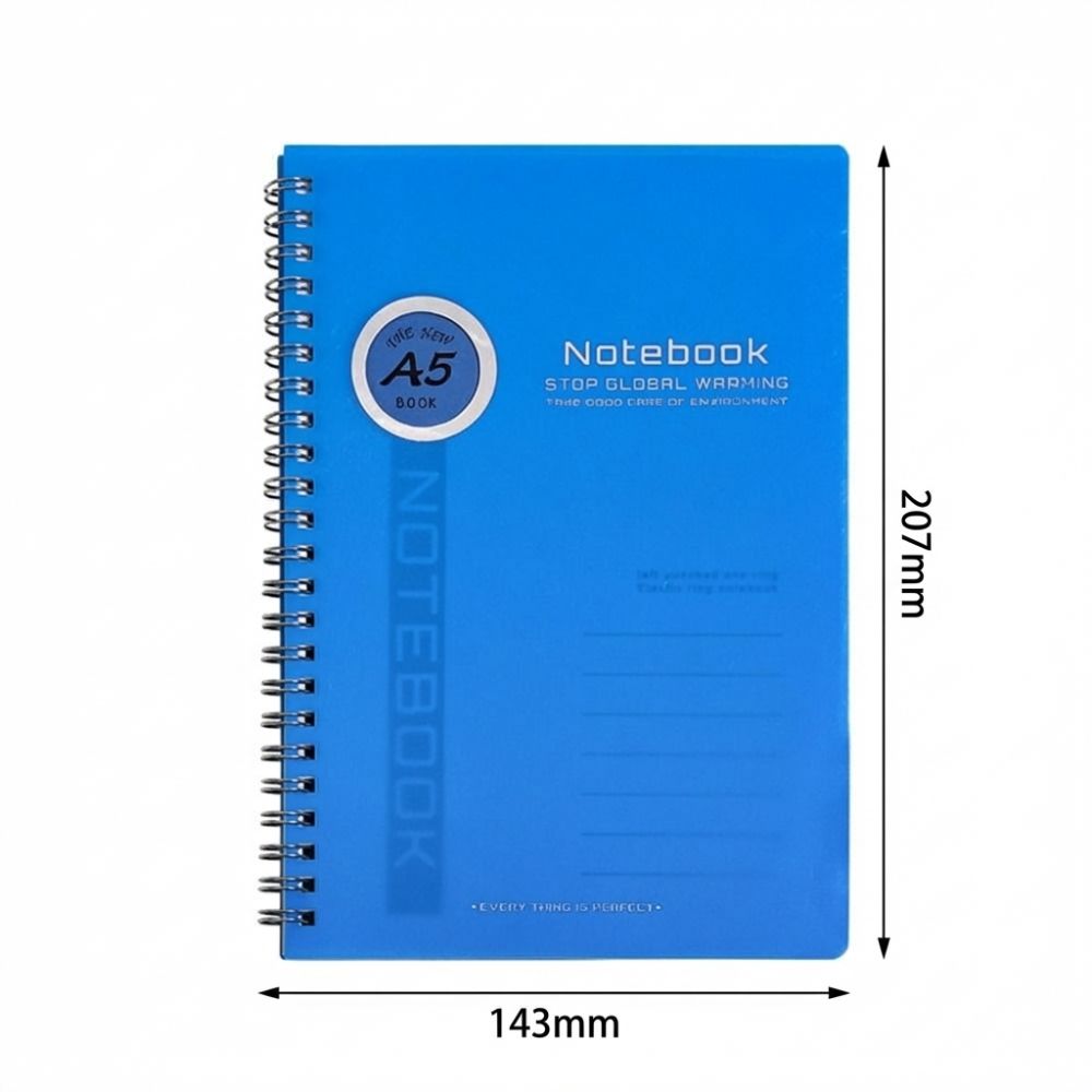 Flexible Coil Design PP Coil Notebook Waterproof Cover Journal Notebook  Note-Taking