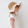 Cappello da Sole in Paglia per Bambina Principessa Cappellino da Spiaggia Genitore Bambino Protezione UV Tesa per Bambino Piccolo Primavera Estate Esterno