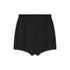 Women's Winter Black Knit Sweater and High-Waist Wide-Leg Shorts Two-Piece Set