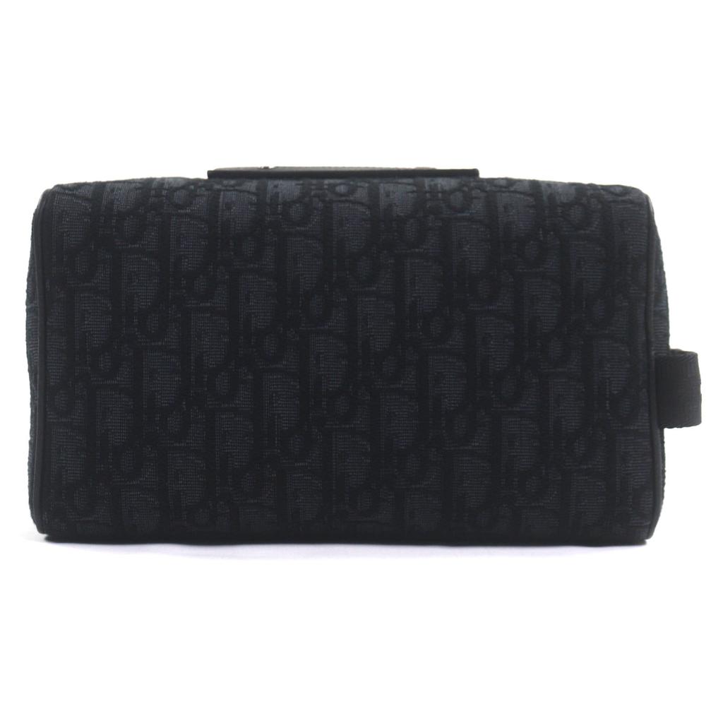 Excellent DIOR Clutch bag Oblique Rango Pouch black canvas mens 2ADCA474YKY Used