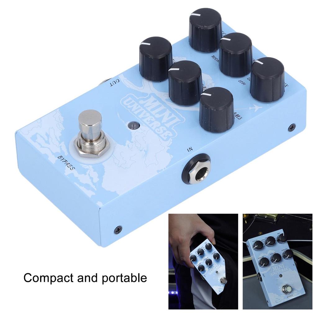 Alomejor Guitar Effect Pedal Digital Modeling Reverb 9 Types Authentic Sound Creativity