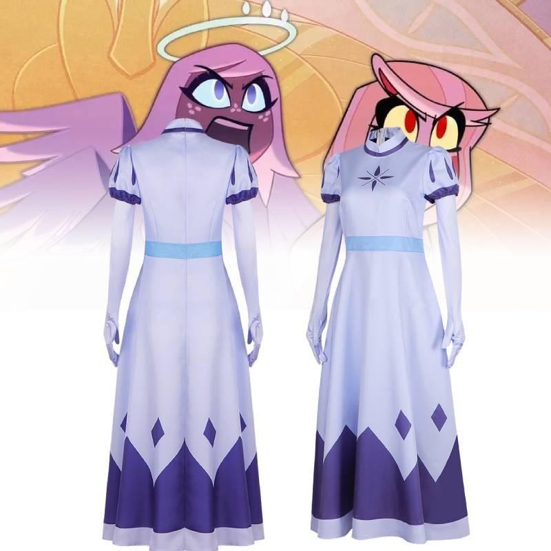 Hazbin Hotel Angel Emily Cosplay Costume Comfortable Polyester Fabric For Halloween