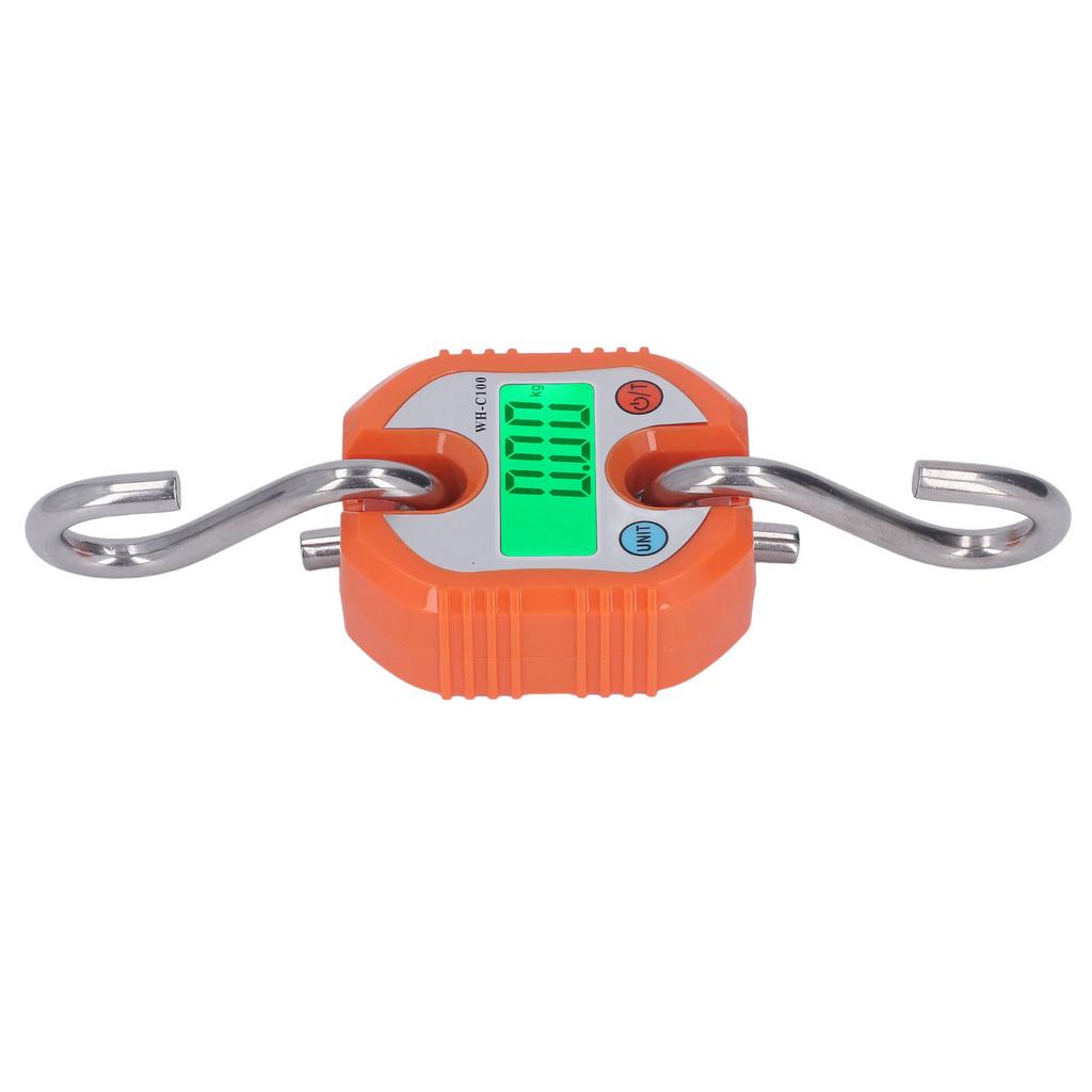 Hanging Scale LCD Digital Display 150KG Range Weighing Tool for Warehouse Luggage Orange
