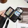 Applicable To iPhone17promax Oblique Span Card Mobile Phone Case, Foreign Trade Hot-selling Lanyard Card Bag, Apple 17 Mobile Phone Case.