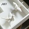 Modern Minimalist Sculpture Geometric Origami Cranes Figurine, Sculpture, Shelf Office Desk Ornament Accent, Nordic Creative for Bookshelf Paper