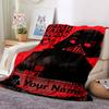 Custom Name Darth Vader Flannel Fleece Throw Blanket with Personalized, Soft Cozy Blanket for Home Decor Birthday Gift