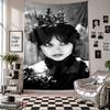 Wall TapestryWednesday Addams Art Hanging Cloth Decorative Background Cover for Room Decoration