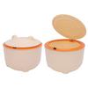 Cat Litter Trash Can with Press Type Lid Enclosed Design Compact Multipurpose Cat Waste Trash Can for Home