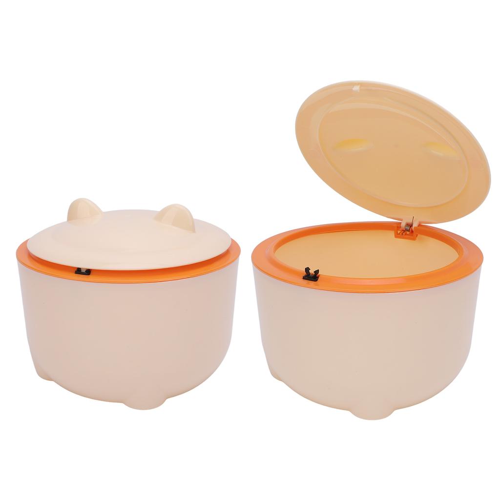 Cat Litter Trash Can with Press Type Lid Enclosed Design Compact Multipurpose Cat Waste Trash Can for Home