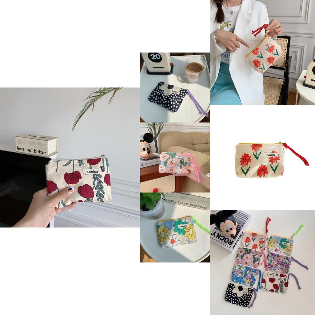 Stylish Japanese Colorful Drawstring Cosmetic Bag For Daily Use And Travel Storage