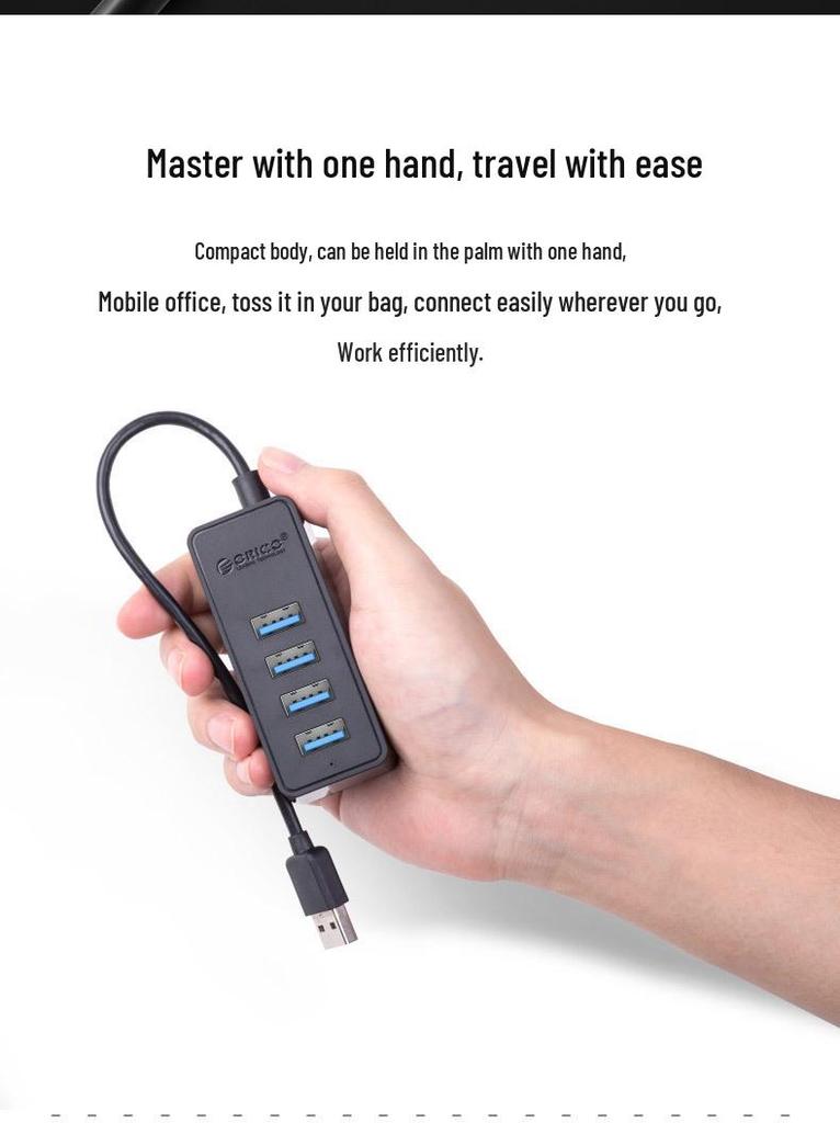 ORICO W5P-U3 USB 3.0 Hub - 4 Ports & Power for Laptop Expansion