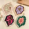 Soft Leaf Hand Towel Coral Velvet Kitchen Handkerchief Cleaning Towel for Bathroom Kitchen