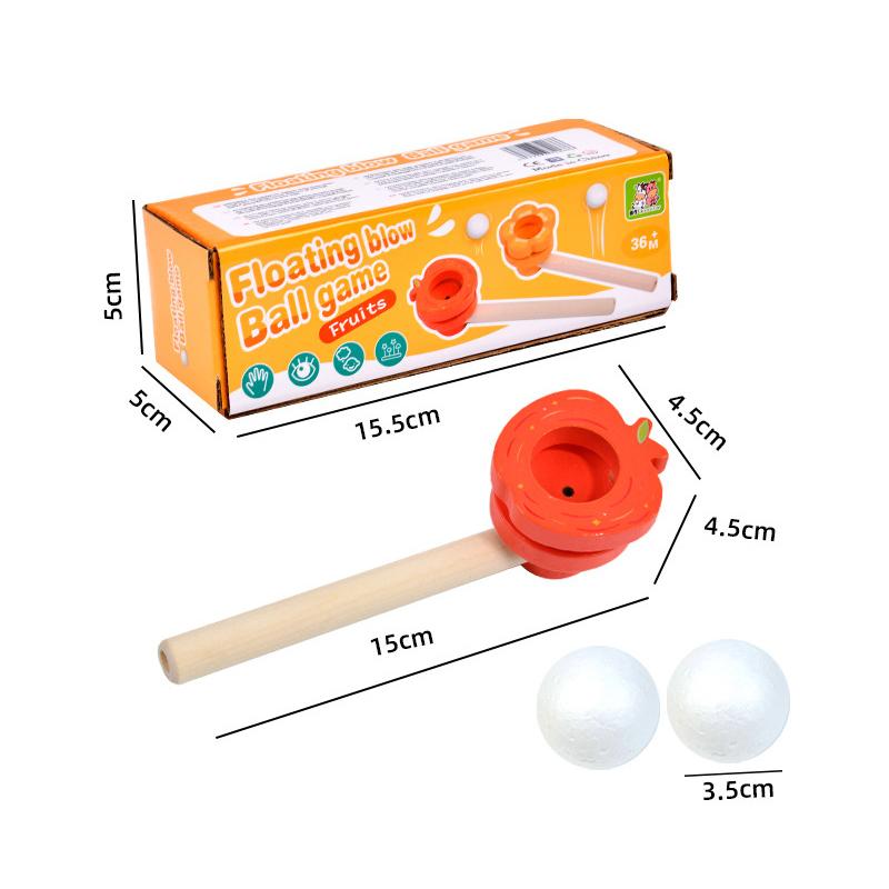 Suspended Blow Ball Toy Colorful Animal Head Blow Pipe Toy Kids Interactive Game Toy