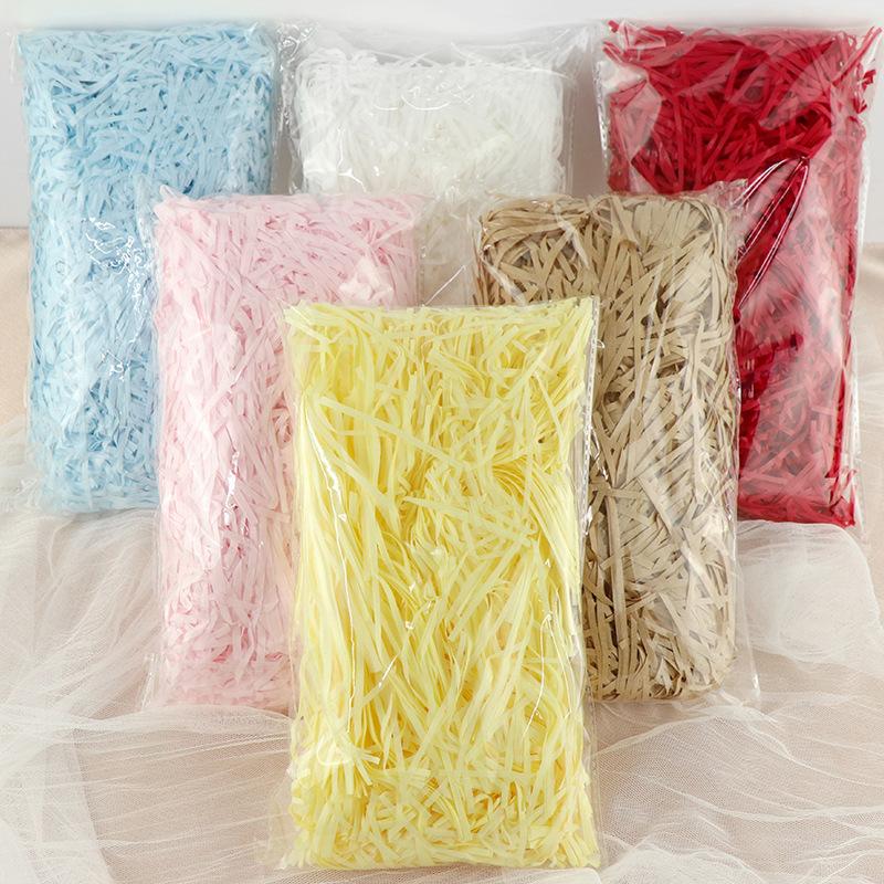 100g Natural Raffia Grass Filler – Eco-Friendly Biodegradable Shredded Gift Box Decoration for Wedding Favors, Party Bags & Unboxing Experience