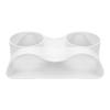 Aquarium Underground Cave Nature Curve Double Hole Fish Gravel Tunnel for Fish Shrimp Breeding White