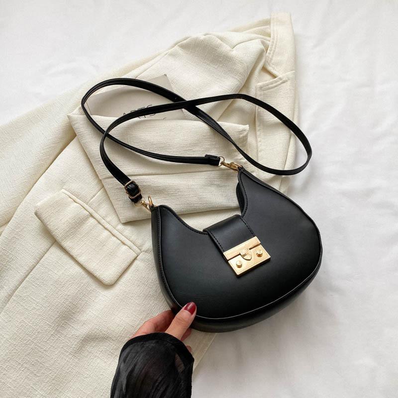 

Шикарная Винтажная Сумка-Пельмень Для Женщин Универсальная Повседневная Сумка Через Плечо Идеально Подходит Для Ежедневного Использования В Различных Цветах чёрный