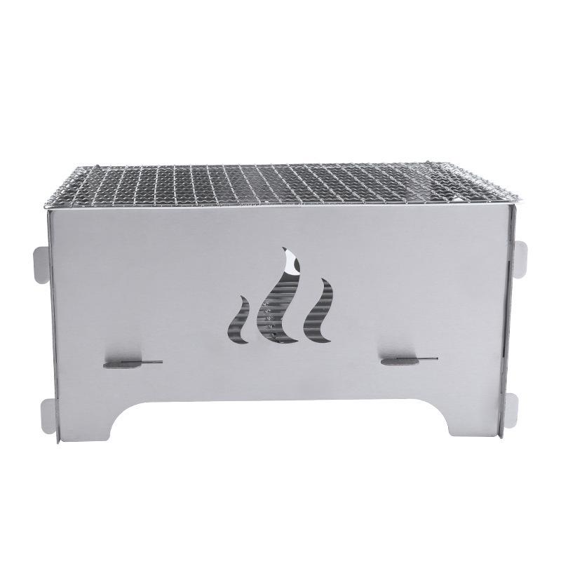 Bärbar utomhusgrill: Kompakt kolgrill för kött & fisk