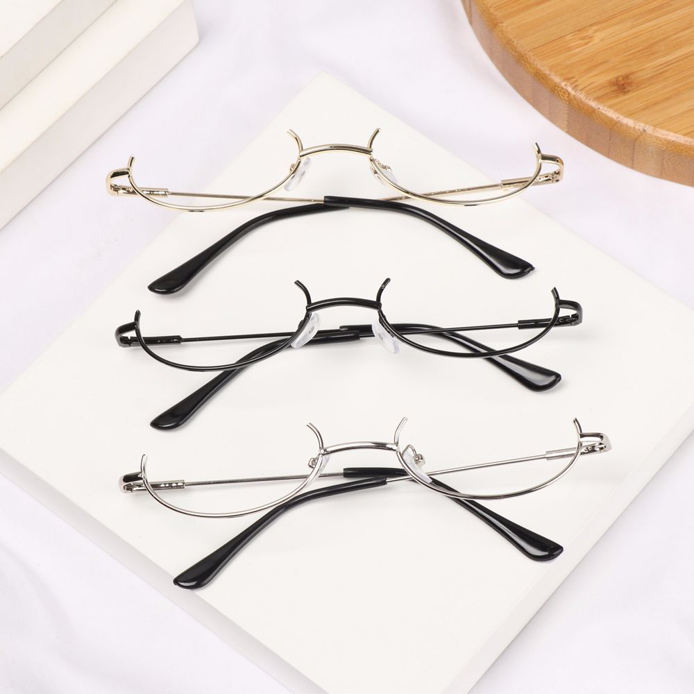 Female Cosplay Spectacle Frames Oval Glasses Frame Half Frames Glasses Frame Photography Decoration