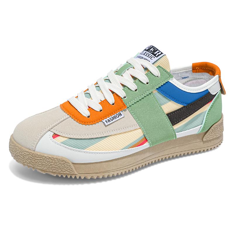 Herren Atmungsaktive Flachboden Sportschuhe Paar Freizeitschuhe Tennisschuhe Klassische Laufschuhe Schnürschuhe Weiche Sohle Walking Schuhe