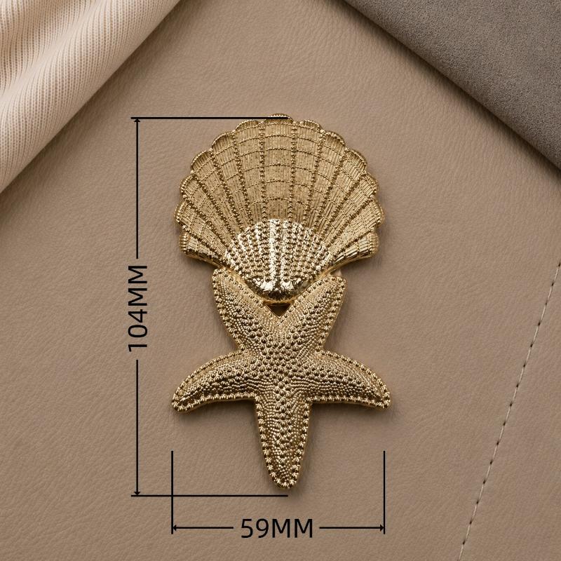 Assorted Gold Metal Irregular Shaped Buckles Textured Surface For DIY Sewing Scarf Belt Clothing Decor Craft Projects