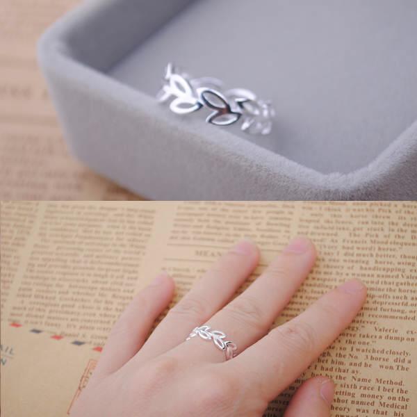 Bohemian Vintage BF CLUB Silver Color Leaf Rings for Women Bijoux Gift Female Adjustable Size Finger Rings Anillos Wholesale