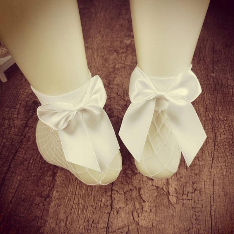 net socks with bow