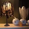 Dark Halloween Aesthetic Decor Tablecloth, Black Lace Spider Web Table Cover, Spooky Gothic Lamp Shade for Masquerade, Party, Dinner Decoration