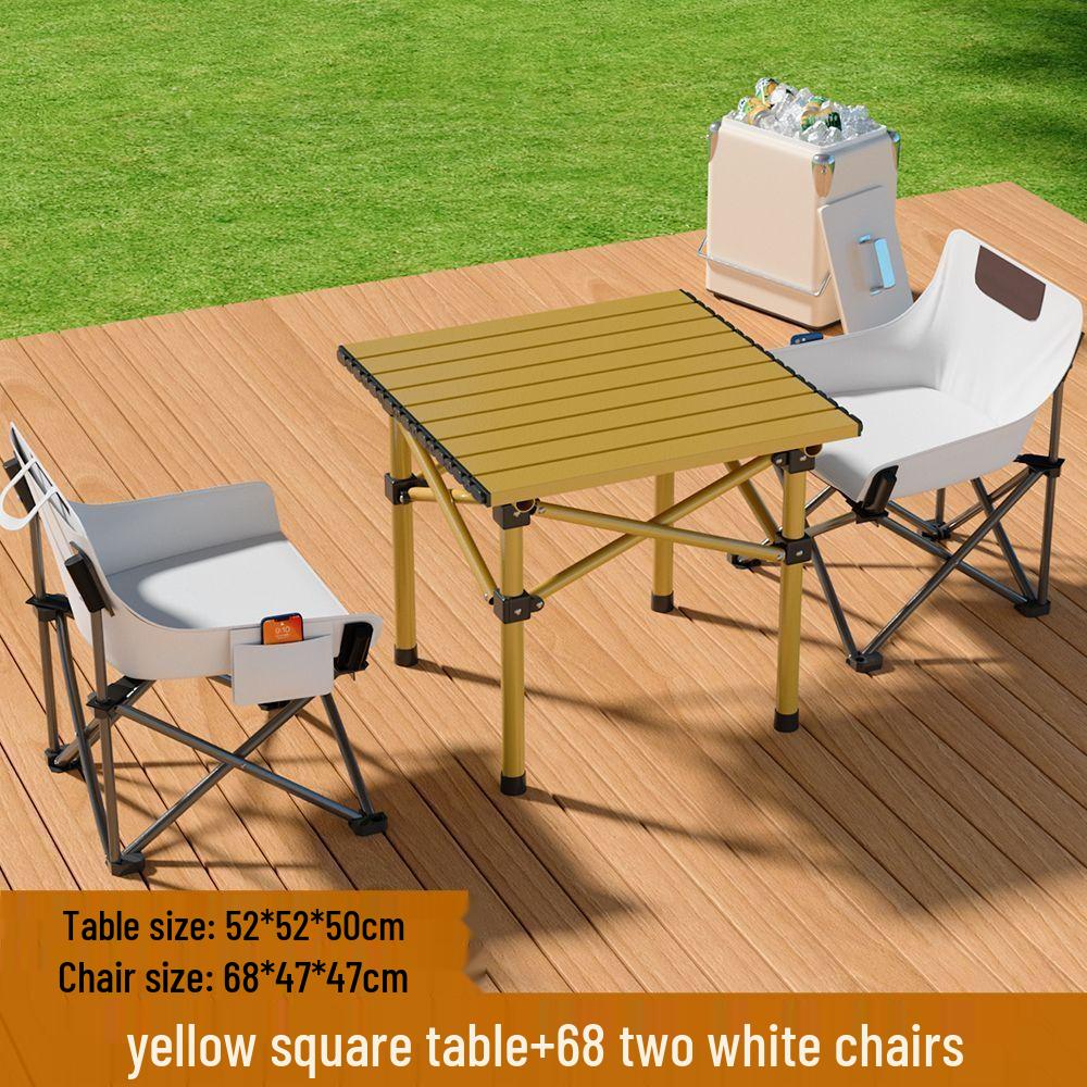 Portable Folding Table and Chairs Set for Outdoor Camping and Picnics