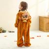 Infant and Toddler Flannel Animal Jumpsuit, Children's Climbing Suit, Baby Cartoon Style Performance Suit