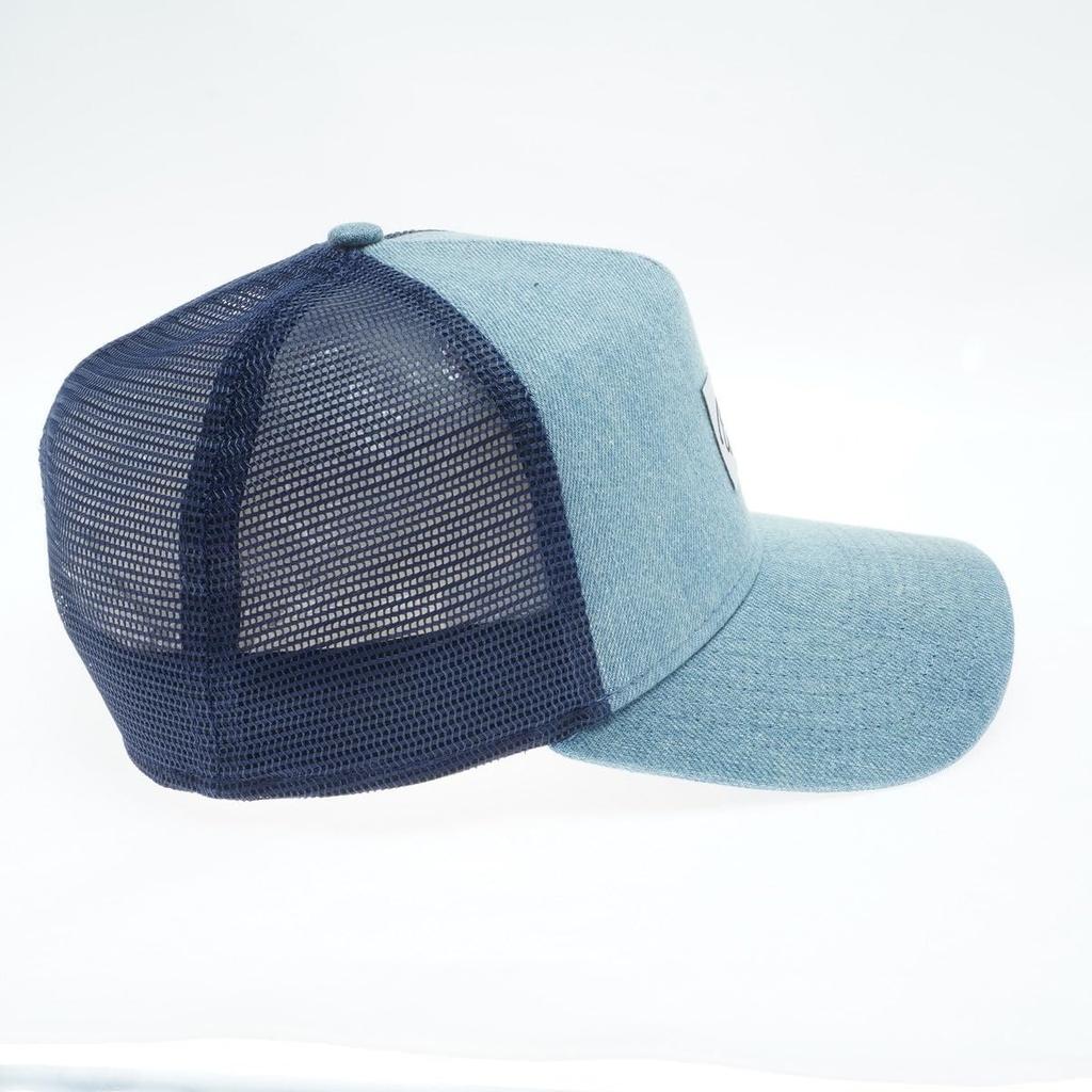 New Era Mesh Cap with Woven Patch and Washed Free Size 940AFTR HW WOVEN PATCH WDNM 9FORTYA-FRAME Denim, (14388631 NER36C1721)