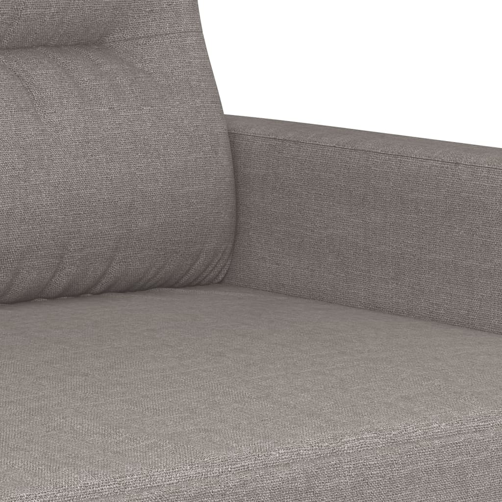 4 Piece Sofa Set with Cushions Taupe Fabric