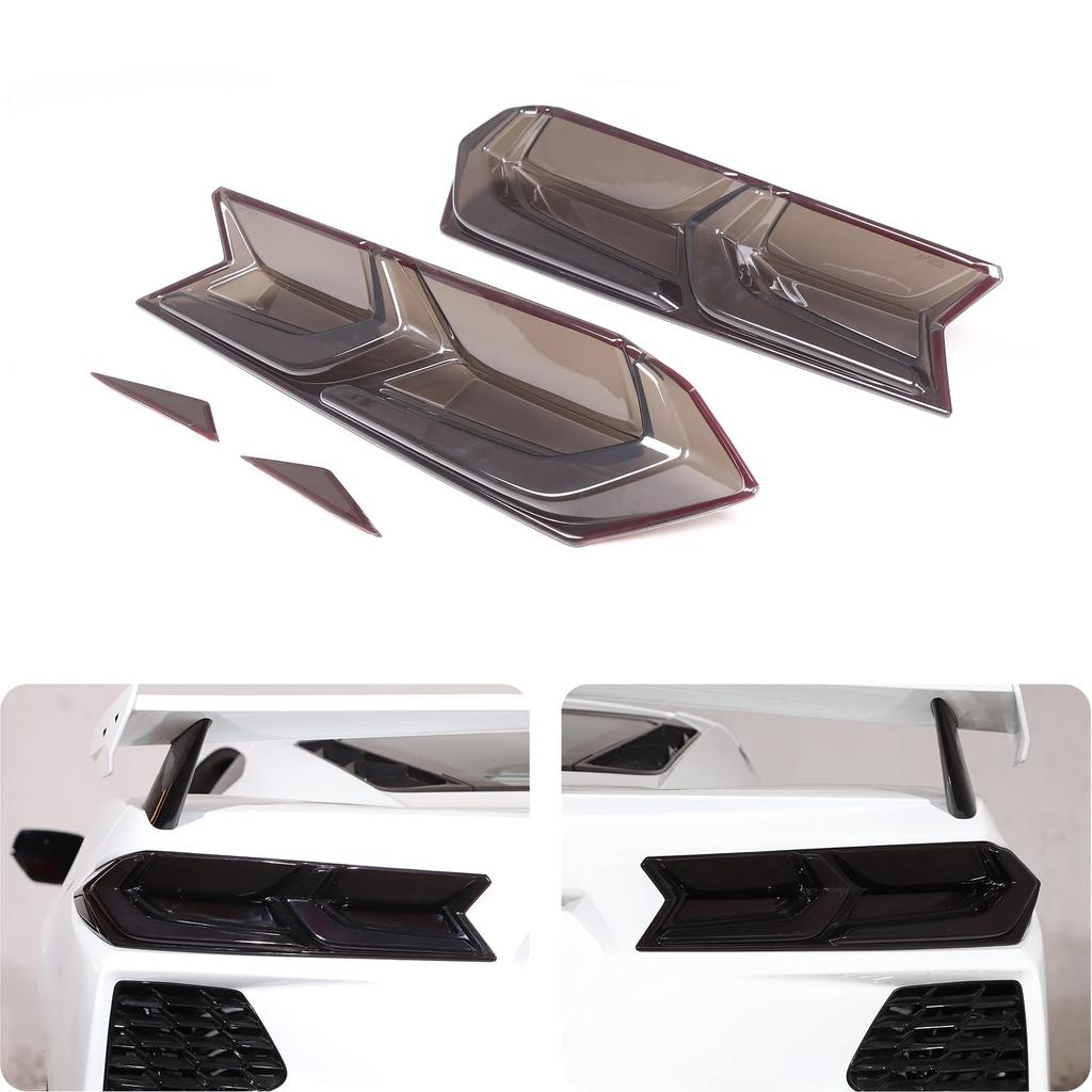 DIYUCAR Tail Light Decorative Shells for Chevrolet Corvette C8 Tail Light Tail Light No Impact on Easy Exterior Custom Tail Light Protective