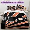 Ice Hockey Logo Pattern Bedding Quilt Set Quilt Cover Pillowcase Home Decoration Birthday Gift (1*duvet cover+ 2*pillowcase, without core)