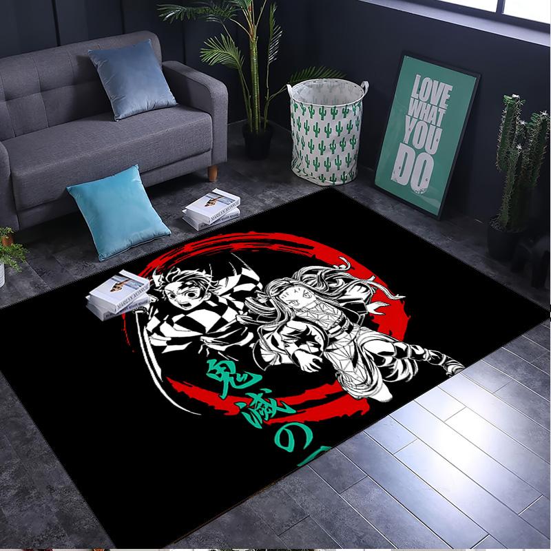 1PC rug Powerful Demon Anime Carpet, Chair Rug,Area Rug for Office Bedroom living rooms bedroom, Doormat decor Christmas fan gifts
