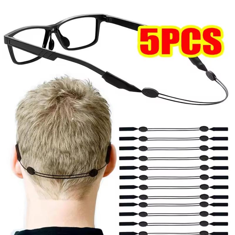 5Pcs Adjustable Eyeglasses Retainer Non-Slip Sports Sunglasses Strap Unisex Retractable Glasses Holder Neck Band
