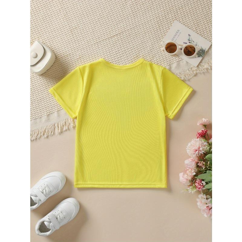 European Size Summer Fashion Short-Sleeve T Shirt for Girls Featuring Los Angeles Letter Print A Casual and Versatile Top