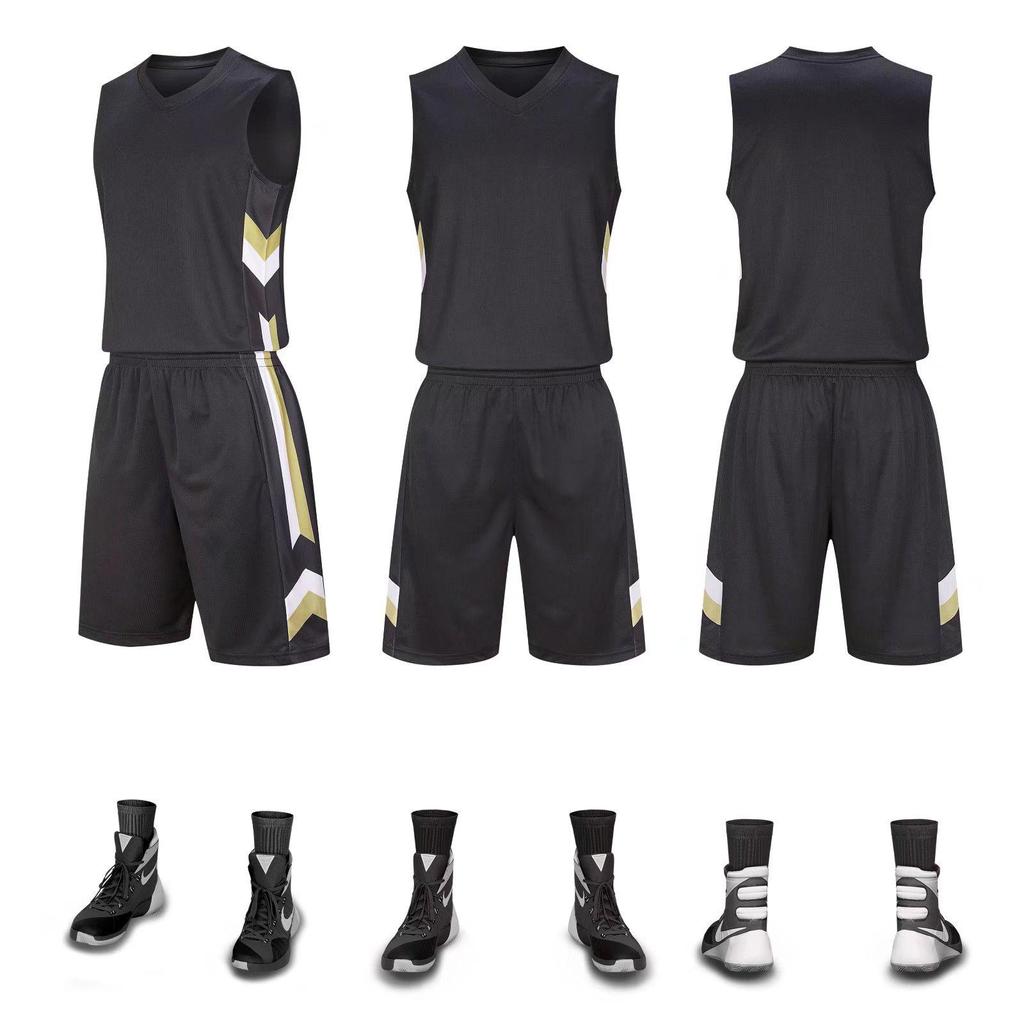 Breathable Sweat-Wicking Basketball Uniform Set for Adults & Children with Customizable Jerseys