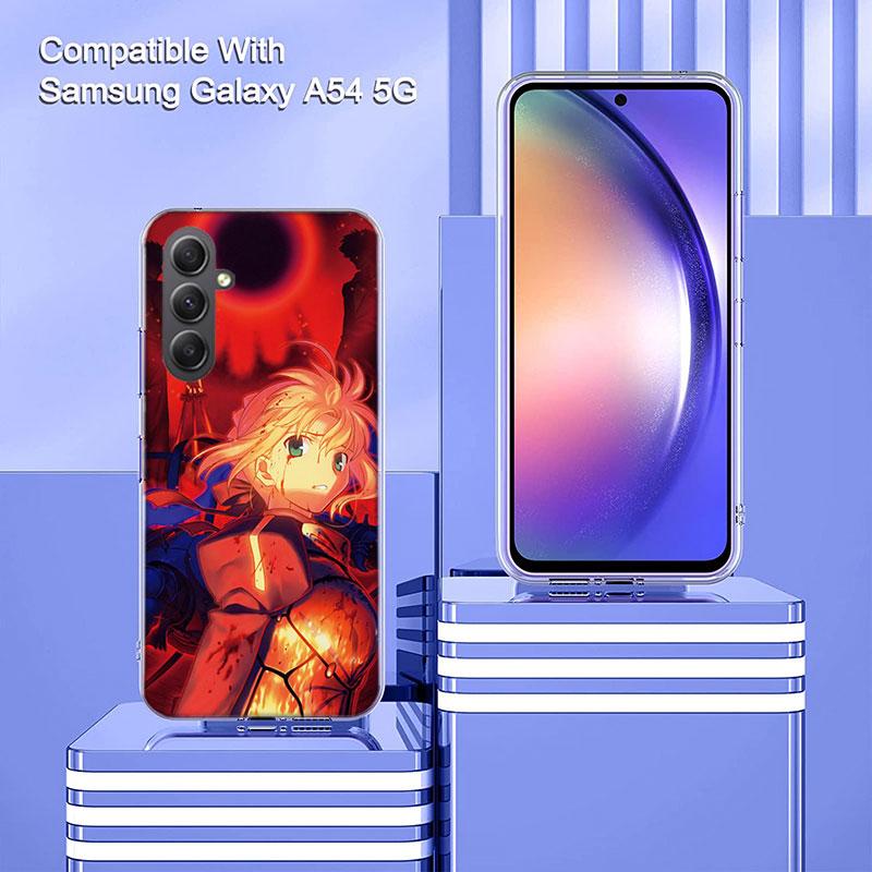 Bilibili F-Fate Stay Night Phone Case for Samsung A16 A26 A36 A56 A17 A37 A57 A07 A06 A02S A03 A04S A05S Galaxy Note 20 10 A50S