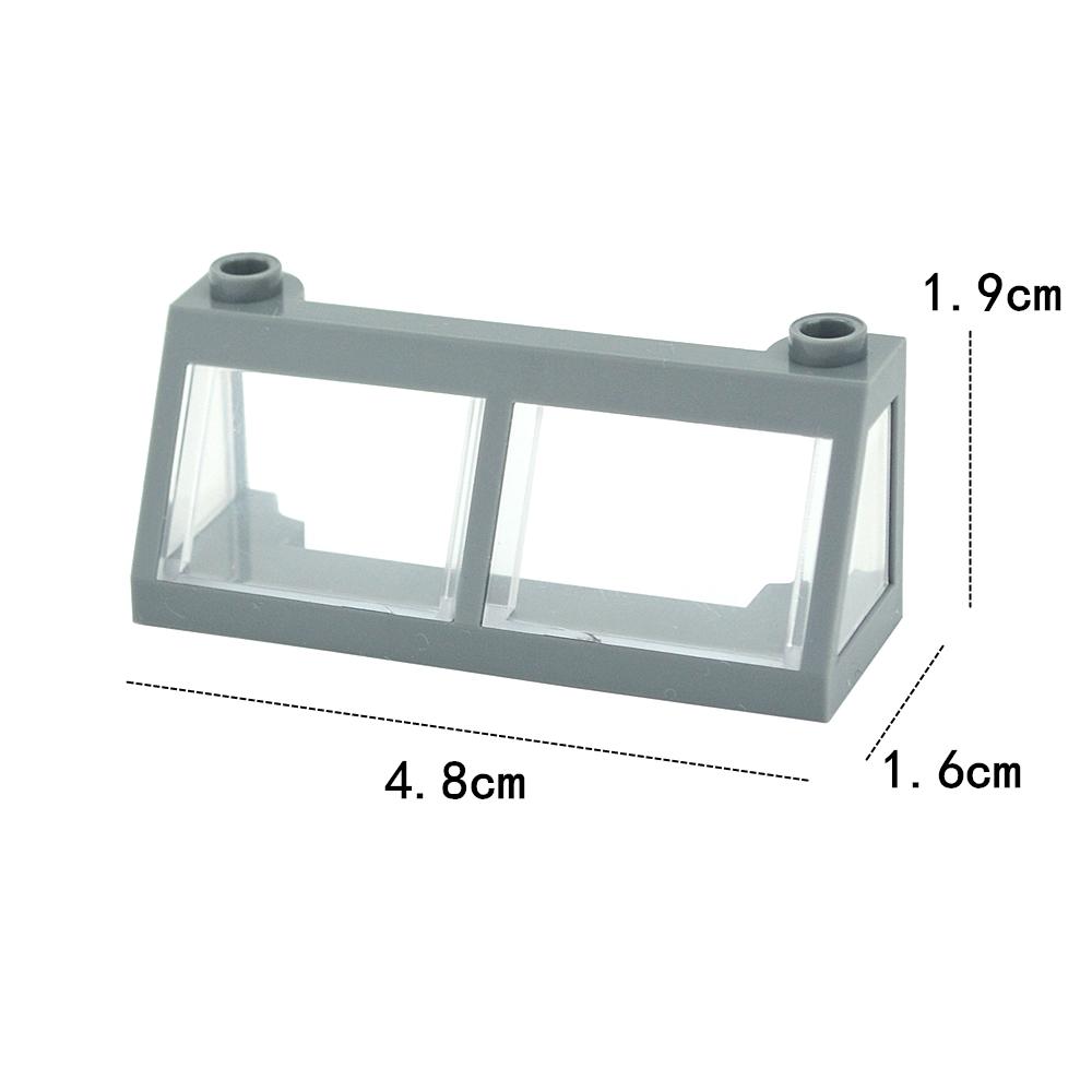 Train Windshield for Bricks Parts 5PCS Building Blocks 13760 + 13569 2X6X2 Frame DIY Educational Construction Christmas Gift Toy