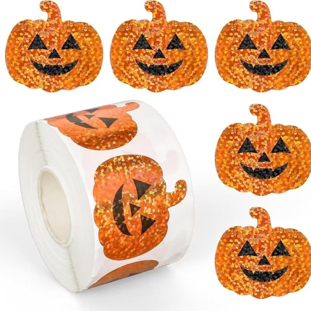 Pumpkin Tree Ghost Stickers PVC Sealing Labels Cute Laser Stickers Halloween Party Favors